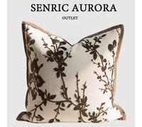 Housse de coussin de luxe 30x50 45x45cm motif branche intégrale - Housse de coussin marron Maillard pour la maison, l'hôtel, le lit, le salon, le canapé 45x45cm-3