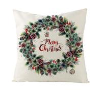 Housse de coussin de Noël - Housse de coussin de Noël avec fermeture éclair invisible | 17,7 x 17,7 pouces Housse de coussin festive pour canapé, chambre à coucher, chambre d'enfant, dortoir, fête et