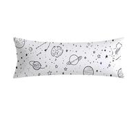Housse de Coussin de Positionnement 20x60 cm simplicité Taie en Velours pour Oreiller Corporel, Fermeture Éclair Invisible, Doux et Confortable, Étoile Taie Longue Pour Dormir Sur le Côté 0E-512