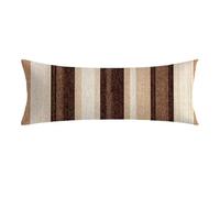 Housse de Coussin de Positionnement 35x105 cm bande Taie en Velours pour Oreiller Corporel, Fermeture Éclair Invisible, Super Doux et Confortable, Brun Taie Longue Pour Dormir Sur le Côté 0E-903