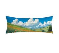 Housse de Coussin de Positionnement 35x105 cm rural Taie en Velours pour Oreiller Corporel, Fermeture Éclair Invisible, Super Doux et Confortable, naturel Taie Longue Pour Dormir Sur le Côté 0E-898