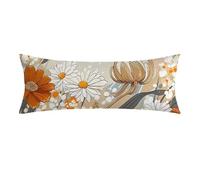 Housse de Coussin de Positionnement 35x105 cm rural Taie en Velours pour Oreiller Corporel, Fermeture Éclair Invisible, Super Doux et Confortable, fleur Taie Longue Pour Dormir Sur le Côté 0E-877