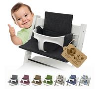 Housse de coussin de rechange compatible avec Stokke Tripp Trapp (noir org
