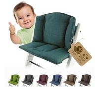 Housse de coussin de rechange compatible avec Stokke Tripp Trapp pour chaise haute modèle 1 (olive chiné)