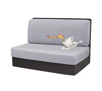 Housse de coussin de rechange imperméable pour camping-car - Comprend 1 housse de dossier et 1 housse de banc (gris clair)