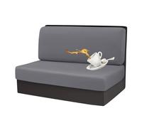 Housse de coussin de rechange imperméable pour camping-car - Comprend 1 housse de dossier et 1 housse de banc (gris foncé)