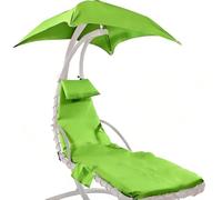 Housse de coussin de rechange pour fauteuil suspendu, avec fermeture éclair et tissu parapluie pour fauteuil suspendu, housse de coussin de rechange et parapluie (sans coussin inclus) (vert, 229 x 74