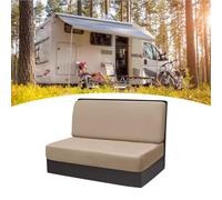 Housse De Coussin De Siège De Caravane, 2 Pièces (1 Set) Jacquard Housse Siege Camping Car élastiques Housse Banquette RV Housses De Canapé pour Dinette De Camping-Car (Velours, Couleur de Chameau)