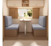Housse de Coussin de Siège de Caravane, 2 Pièces (1 Set) Jacquard Housse Siege Camping Car élastiques Housse Banquette RV Lavable(Light Grey)