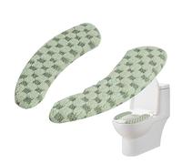 Housse de coussin de siège de toilette en velours - 40 cm - 1 paire de coussinets adhésifs doux et lavables - Pour salle de bain, hiver, maison, dortoir, appartement, hôtel, personnes âgées et adultes