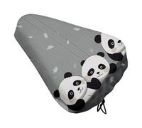 Housse de coussin de siège de vélo rembourrée et douce pour homme et femme - Motif panda amusant - Confortable, imperméable - Avec cordon de serrage - Coussin de remplacement pour VTT