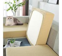 Housse de Coussin de siège élastique, Antidérapant Housses De Coussin De Siège, Housse de Protection, De Canapé Antidérapant Universelle,Beige,Large Quadruple