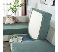 Housse de Coussin de siège élastique, Antidérapant Housses De Coussin De Siège, Housse de Protection, De Canapé Antidérapant Universelle,Matcha Green,Quadruple