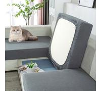 Housse de Coussin de siège élastique, Antidérapant Housses De Coussin De Siège, Housse de Protection, De Canapé Antidérapant Universelle,Light Gray,Large Quadruple