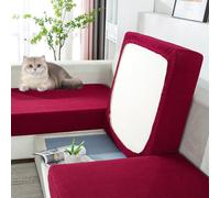 Housse de Coussin de siège élastique, Antidérapant Housses De Coussin De Siège, Housse de Protection, De Canapé Antidérapant Universelle,Burgundy,Large Quadruple