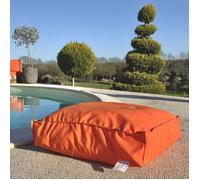 Housse de coussin de sol extérieure Orange 71x71x15 cm