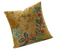 Housse de coussin de vacances réversible en polyester - Motif de neige à fermeture éclair - Utilisation quotidienne - Coussin à broder