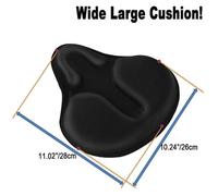 Housse De Coussin De Vélo Absorbant Les Chocs, Large, Respirante, En Silicone, Éponge À Mémoire De Forme