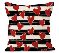 Housse de coussin de voiture pour la Saint-Valentin, coussin festif en lin imprimé pour la maison, la chambre à coucher, pour un salon et une chambre confortables, parfait pour les (D, 45x45x1)