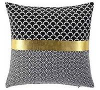 Housse de coussin 40 x 40 cm coton imprimé or Blackor Imprimé G