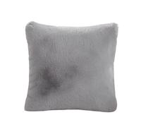 Housse de Coussin décorative en Fausse Fourrure de Lapin Ultra Douce 45x45cm, Chaude et Moelleuse.(Grey)