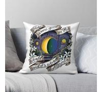 Housse de coussin décorative en polyester et lin avec fermeture éclair Motif In A Hole In The Ground