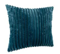 Housse de Coussin décorative en Velours côtelé Ultra Doux à Rayures Lilli - 40 x 40 cm - sans Rembourrage - Turquoise