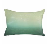 Housse de Coussin décorative Motif Ciel océan Vert Sarcelle, 35,6 x 50,8 cm, Motif Paysage Vintage Lumineux, taie d'oreiller rectangulaire saisonnière pour canapé, lit, Salon