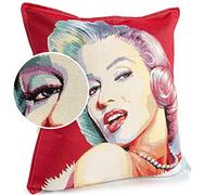 Housse de coussin décorative pour canapé - Motif tapisserie Marilyn Monroe - 45 x 45 cm - Sans rembourrage