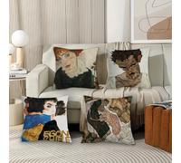 Housse de coussin décorative pour peintre autrichien, e-gon s-chiele, coussins de bureau adaptés au canapé, voiture, chambre à coucher z1