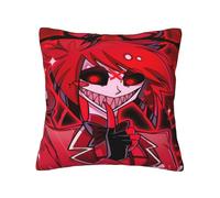 Housse de coussin décorative Zhongkaihua pour anime Hazbin Hotel - Charlie Morningstar et Vaggie imprimés - Housse de coussin carrée en peluche pour canapé, lit, décoration de la maison (45,7 x 45,7