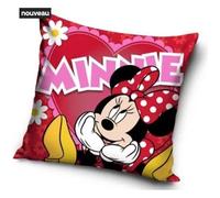 Housse de coussin - Disney - Minnie - 40x40 cm - 100% polyester - Rouge