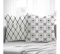 Housse de Coussin Doubler Housse Coussin Exterieur Simple, Taie d'oreiller 65x65cm Protege Oreiller Lot de 2 Tissu Velours Doux Lavable avec Fermeture éclair Invisible Pour Chambre Décoration R1-175