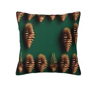 Housse de coussin douce et confortable avec bordure en forme de pomme de pinavec fermeture éclair cachéeparfaite pour les canapésles chaises et la décoration de la maisonimprimé fleurs de pavot