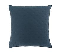 Douceur d'Intérieur Housse de coussin Mellow Chic 60 × 60 cm Microfibre bicolore Bleu/Blanc