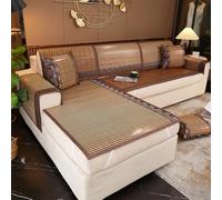 Housse de coussin en bambou pour canapé en cuir et tissu, idéale pour les enfants et les personnes âgées, 60 x 60 cm (A1) élégante et durable pour décoration d'intérieur