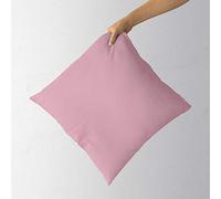 Housse de coussin en coton uni uni - Housse amovible - Coussin non inclus, 100 % coton, rose, 20x20 inch