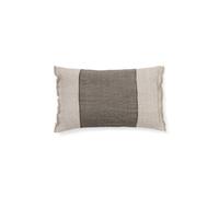 Housse de coussin en lin à franges vert Lorin 30 x 50 cm