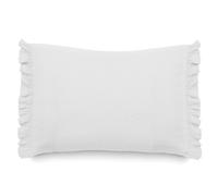 Housse de coussin en mousseline de coton 40x60 cm cm + 5 cm ELZA blanc neige