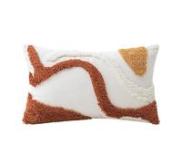 Housse de coussin en peluche douce pour décoration d'intérieur - 45 x 45 cm - Coussin confortable pour salon et chambre à coucher - Couleur caramel - Coussin non inclus