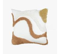Housse de coussin en peluche style scandinien 45 x 45 cm, caramel décoratif pour la décoration de la maison, housse de coussin douce (coussin non inclus)