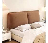 Housse de coussin en velours côtelé extensible et lavable pour tête de lit double/simple/king size - Protection de dossier - Marron - 180 x 60 cm