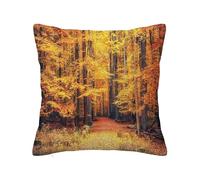 Housse de coussin en velours polyester motif arbre de Saint-Valentin, résistante à la lumière, motif automne, parc, terre écologique vive, décoration de canapé, pour la maison, pour un anniversaire de