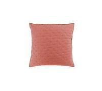 Coussin DOUCEUR D'INTERIEUR Housse de coussin +encart 60x60 cm microfibre bicol mellow chic terracotta/blanc