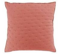 Coussin DOUCEUR D'INTERIEUR Housse de coussin +encart 60x60 cm microfibre bicol mellow chic terracotta/blanc
