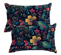 Housse de Coussin Été 50x80 cm en Velours Taie D'Oreiller Lot de 2 Housses de Coussins Fleur Printemps Décoratifs Housse Coussin Canape Taie Oreiller pour Canapé Chambre À Coucher Maison Salon -SC143