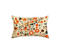 Housse de Coussin Europe du Nord Taie d'oreiller 35x50 cm Lot de 1 en Lin Coussin Decoratif avec Fermeture éclair Invisible Taie Oreiller Rectangulaire pour Decoration Maison Automne, Beige Q9-28