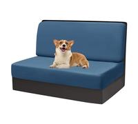 Housse de coussin extensible en velours pour cabine à dinette, banquette de camping-car (bleu 1)