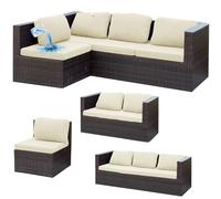 Housse de coussin extensible imperméable pour canapé 1, 2 ou 3 places - Housse élastique pour banc de jardin en rotin - Beige 3 places