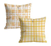 Housse de Coussin Exterieur 80x80cm, Durable et Lavable en Lin Carré Housse Coussin Decoration Paques à Motif Jaune Doubler,Moderne Decoration Maison Taie Oreiller pour Extérieur Jardin Salon W-P-8138